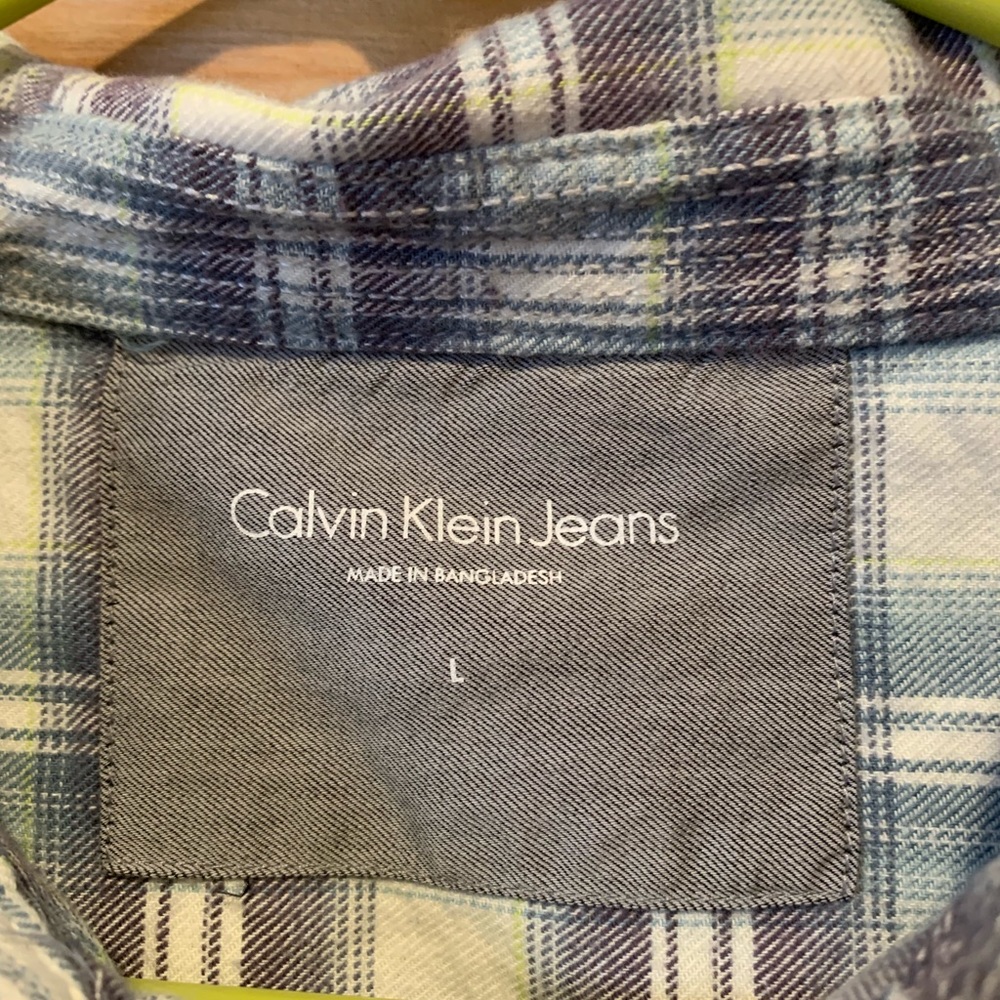 Calvin Klein Flannel Pattern Button Down - image 2